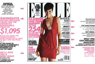 Illustration for article titled What The Elle? Layered Cutout Swimsuits Do A "Body Issue" Bad